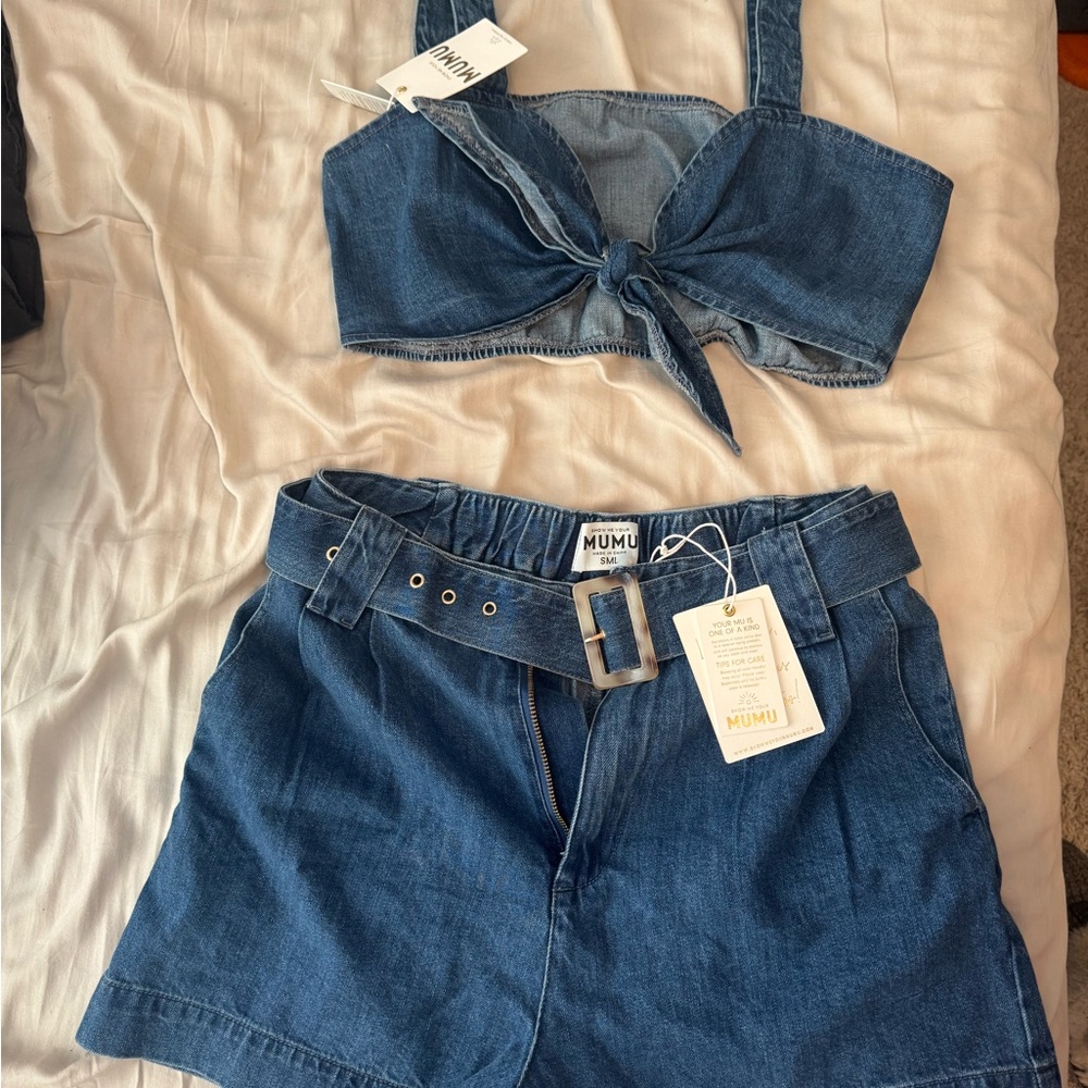 Show Me Your MuMu Denim Set - Blue